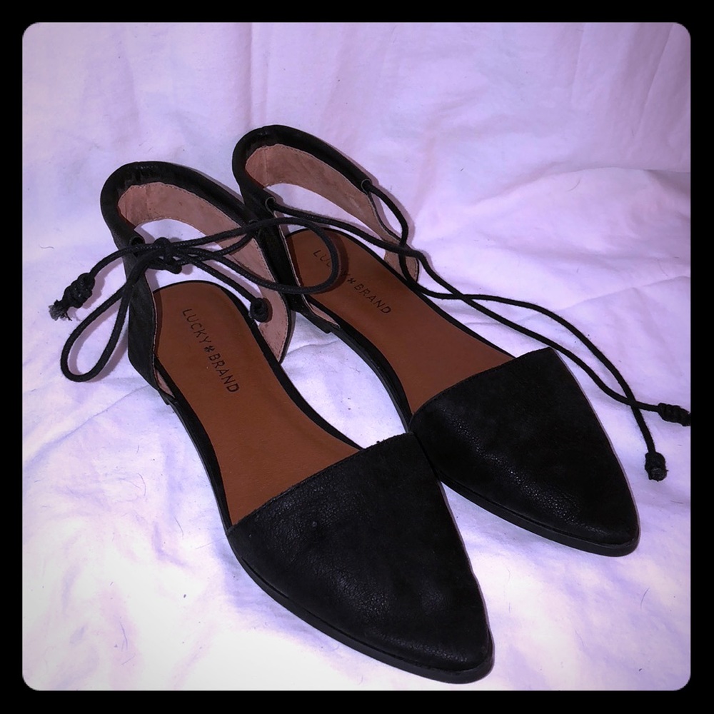 Lucky Brand sandals.  Tie at ankle